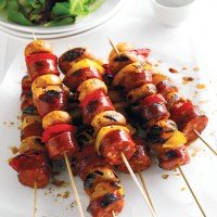 Mediterranean Mushroom & Chorizo Skewers