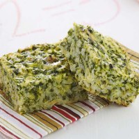 Cheese, Spinach and Zucchini Rice Slice