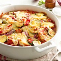 Cheesy Layered Vegetable Bake
