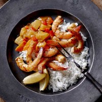 Barbecue Honey Soy Prawns with Chunky Sweet and Sour Salsa