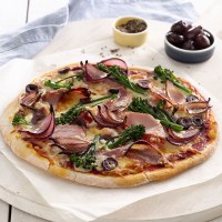 Pancetta, Balsamic Onion and Broccolini Pizza