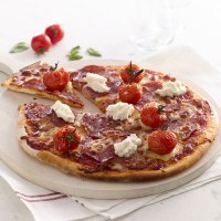 Spicy Salami and Ricotta Pizza