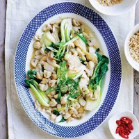 Ginger Mushrooms & Fish Stir-Fry