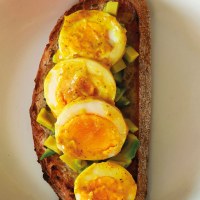 Curried Egg and Avocado Open Toasty