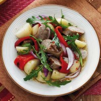 Warm Potato, Italian Sausage and Rocket Salad