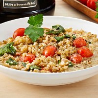 Creamy Barley, Leek and Bacon Risotto