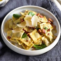 Beef Ravioli with Thyme Burnt Butter and Bacon Beef Ravioli with Thyme Burnt Butter and Bacon