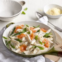 Asparagus, Smoked Salmon and Ricotta Penne Asparagus, Smoked Salmon and Ricotta Penne