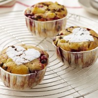 Pear, Raspberry and Choc Chip Mummy Muffins