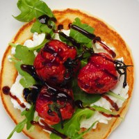 Roast Cherry Tomato, Ricotta and Rocket Pancake