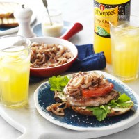 Steak, Tomato and Sweet Onion Open Sandwiches