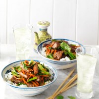 Soy Beef, Bok Choy and Asparagus Stir-Fry