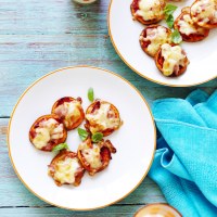 Sweet Potato, Cheese and Bacon Pizzas