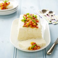 Ricotta and Honey Semifreddo with Mango and Watermelon Salad
