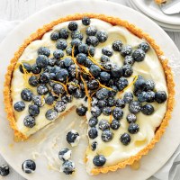 No-bake blueberry and ricotta tart