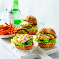Healthier Chicken Schnitzel Burgers with Avocado Smash
