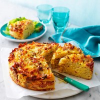 Cheesy Spaghetti Boscaiola Cake