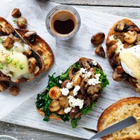 Sautéed Mushrooms on Sourdough 3 ways