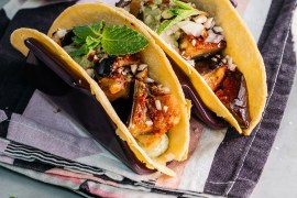 Charred Eggplant Tacos by Justine Schofield