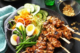 Chicken Satay Skewers with Gado Gado