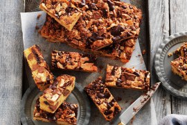 Chewy Triple Chocolate Slice