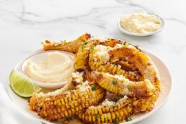 Air Fryer Parmesan Corn Ribs
