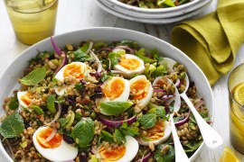 Fresh Freekeh Salad with Eggs