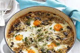 French Onion & Mushroom Baked Risotto