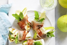 Pear, Brie and Prosciutto Wedges