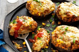 Savoury Mince Stuffed Mushrooms