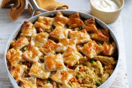 One Pan Chicken Korma Pie