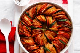 Garlic roast potato and sage wreath