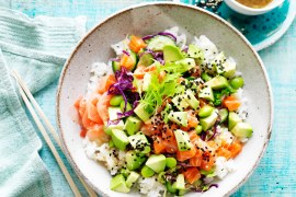 Avocado and Salmon Poke Bowl
