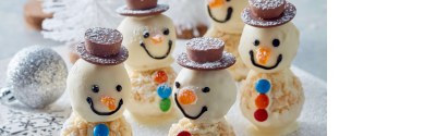White Crackle Snowmen