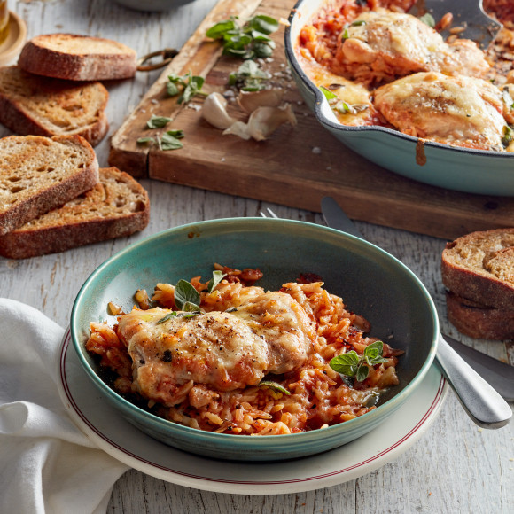 Chicken risoni tomato recipe. Quick chicken dinner in 30 minutes