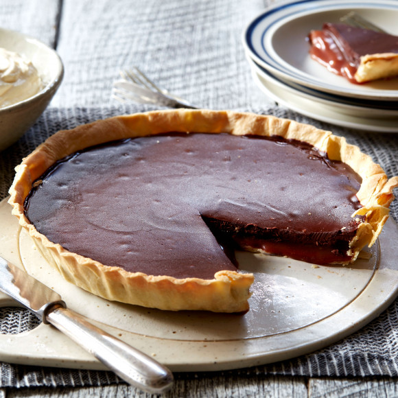 Chocolate and caramel tart 