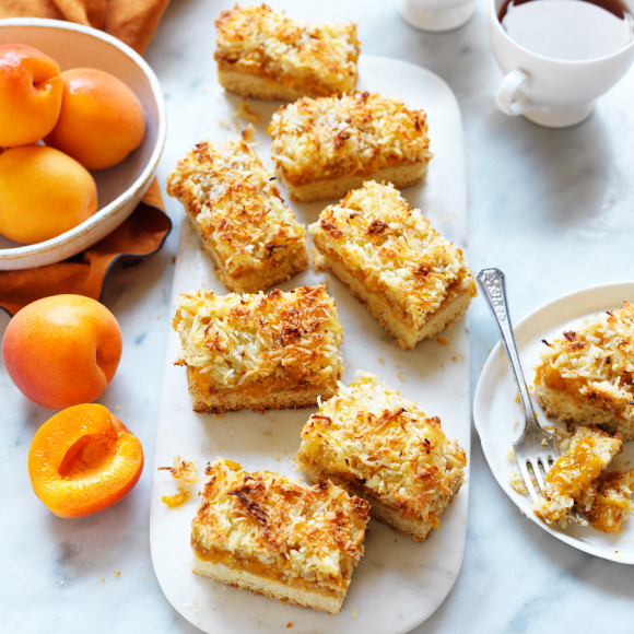Jam Coconut Slice recipe