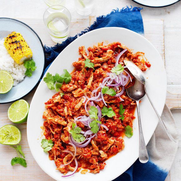Slow Cooked Tomato Pulled Chicken recipe