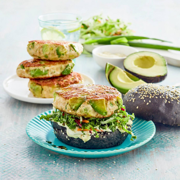 Chicken avocado burger recipe