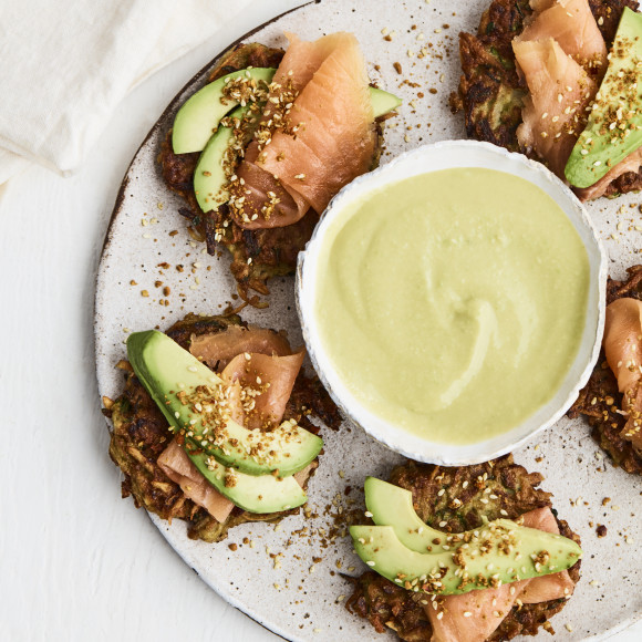Fritters with avocado