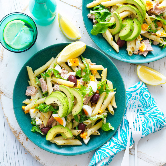 Avocado Tuna Pasta Salad