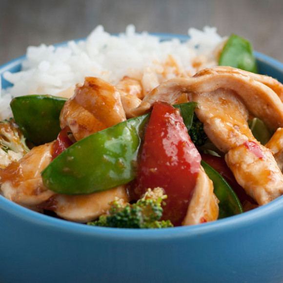 Sesame and Garlic chicken stir-fry