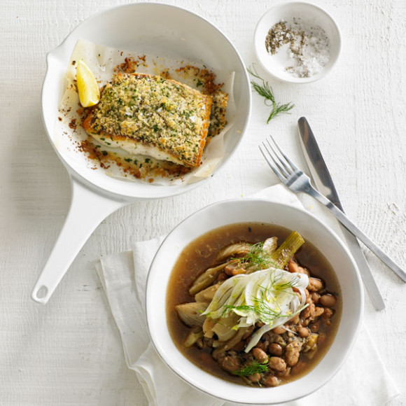 Snapper, Pinto Beans, Fennel