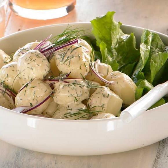 New Potato Salad with Fresh Dill & Sour Cream
