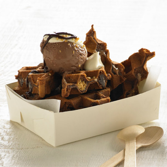 Milk Chocolate and Peanut Butter Waffle