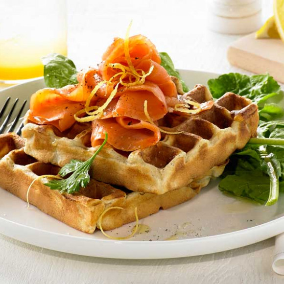 Smoked Salmon Waffle recipe
