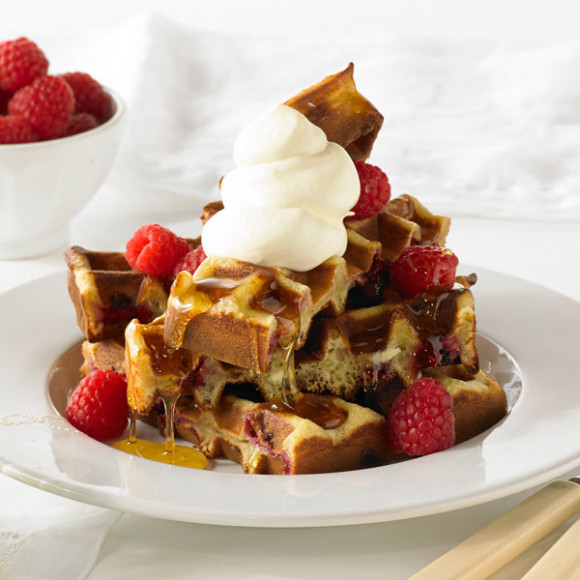 White Chocolate and Raspberry Waffle