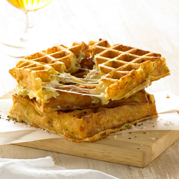 Three Cheese Souffle Waffle