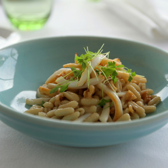 Sardinian Calamari Pasta with Preserved Lemon and Toasted Walnuts