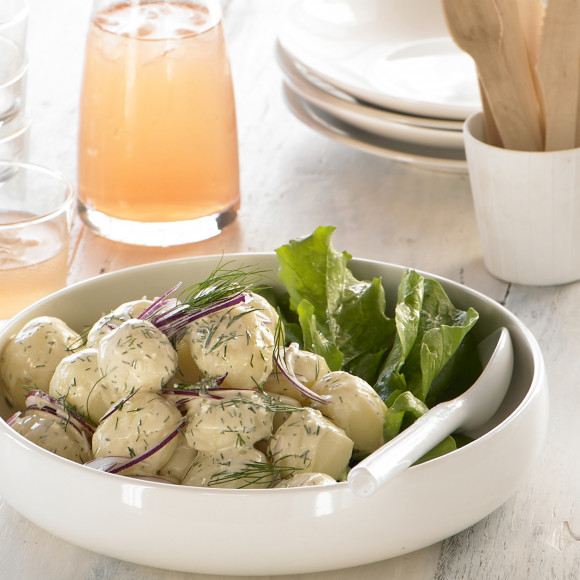 Baby Potato Salad With Sour Cream And Dijon Mustard